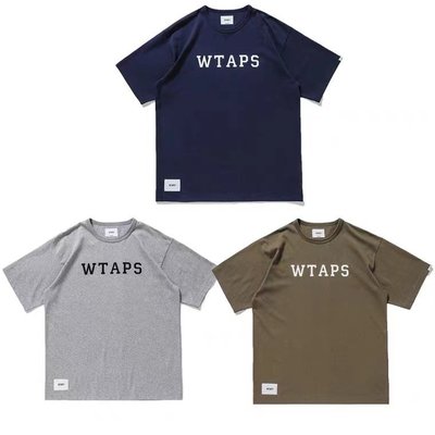 亞軒潮店潮牌WTAPS 21SS COLLEGE 印花LOGO日系寬松休閑短袖T恤cityboy