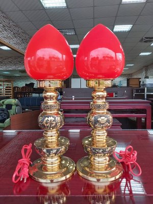 香榭二手家具*中古高級銅製神明燈-1.6尺-型號:J057 -登科燈-佛桌燈-佛具紅燈- 公媽燈-光明燈-神佛燈-祖先燈
