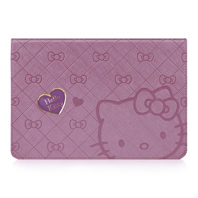 公司貨 GARMMA Hello Kitty iPad Mini 2 Retina Mini3 摺疊式皮套 –寵愛紫