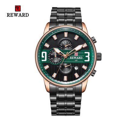【潮裡潮氣】REWARD2019爆款運動計時石英腕錶休閒防水手錶男商務歐美精鋼手錶RD63077M