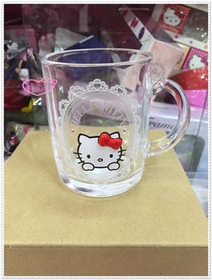 小花花日本精品♥Hello Kitty  施華洛世奇 香檳杯 玻璃杯(趴姿紅蝴結)11260905