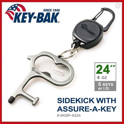 KEY BAK SIDEKICK系列24”伸縮鑰匙圈+Assure A Key功能指環【AH31069】 99愛買