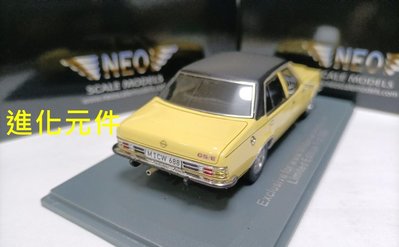 Neo 1 43 歐寶準將四門轎車模型OPEL Commodore GS-E 1978 黃黒色