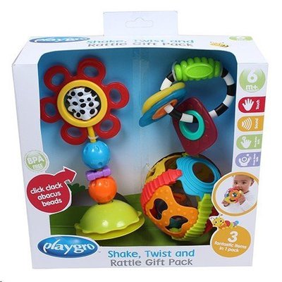 @企鵝寶貝@ 澳洲 Playgro 培高 搖搖星球禮盒組 玩具禮盒-內含三種玩具 ( PG0185258)