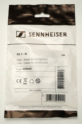 全新 原廠 SENNHEISER CL1-N 無線麥克風用 3.5mm-3.5mm 音訊線 聲音線 數位相機輸入