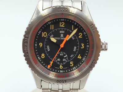 【發條盒子H0483】REVUE THOMMEN梭曼 數字黑面 不銹鋼自動 空速高度計 經典錶款 5310001