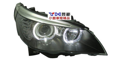 全新外銷件 BMW E60 02 03 04 05 06 U型 LED 白光光圈黑框魚眼大燈 特價中