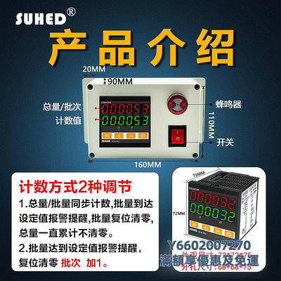 計數器模組工業紅外線計數器電子數顯自動感應點數記數器帶輸出控制SCN-P62