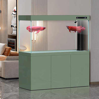 漢霸魚缸客廳2024新款家用超白玻璃水族箱生態底濾大型生態龍魚缸