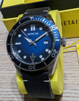 Invicta Vintage 藍色漸層面盤 防水100m 全新 44mm 自動錶 機械錶 免運