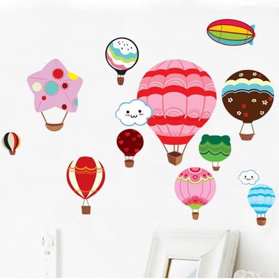 Loxin 創意可移動壁貼 熱氣球【BF0917】DIY組合壁貼/壁紙/牆貼/背景貼