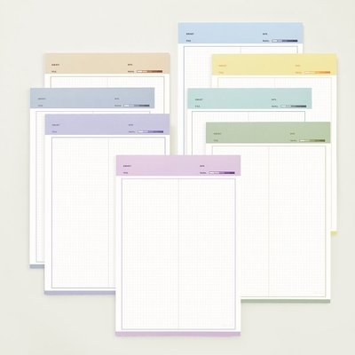 ❅PAVEE❅ 韓國a.shop~ Color Energy Notepad B5 方眼格便條本/筆記便條紙