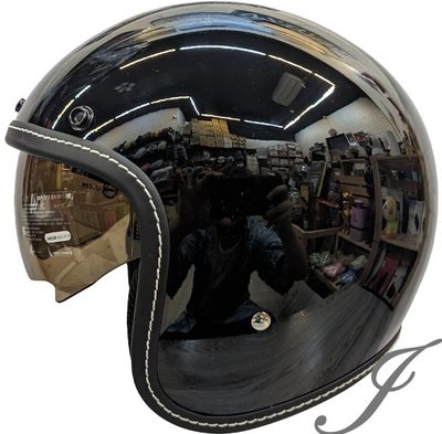 《JAP》THH T-383A+ T383A 素色 黑色 雙鏡片 內襯全可拆洗 半罩 復古帽安全帽📌贈外鏡片
