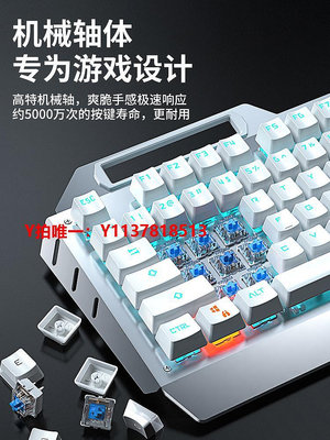 鍵盤華碩玩家國度ROG適用真機械鍵盤鼠標套裝游戲電競青軸黑軸有線USB