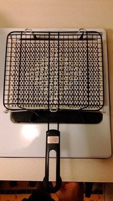 日本陶瓷烤網 室內室外組-陶瓷烤網(有手柄)+陶瓷烤網(大款 無手柄 日本烤網 韓國烤網