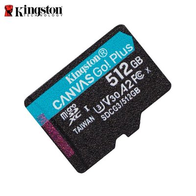 金士頓 Canvas Go! PLUS microSD 最新高速記憶卡 512GB (KTCG3-512G)