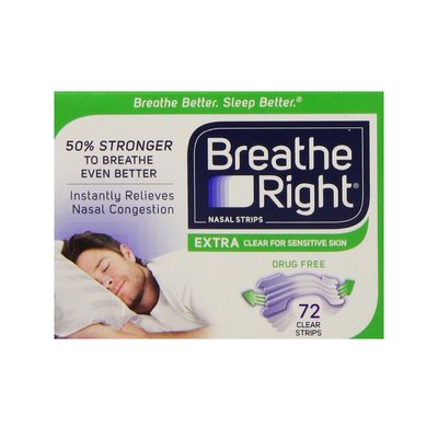 【美國直購】Breathe Right舒鼻樂 extra版 鼻貼片 止鼾通鼻 - 敏感肌膚72入