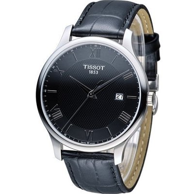 Tissot 天梭俊雅系列皮帶石英男腕錶 T0636101605800