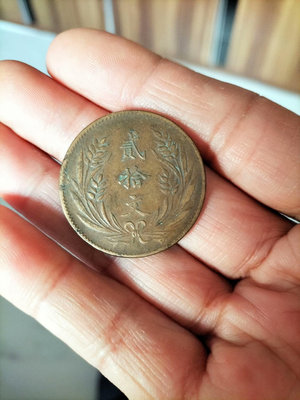 中華銅幣二十文，民國十年，包真包老，如假包退，品相不錯，有點