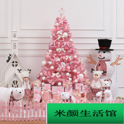 聖誕樹 圣誕樹家用套裝粉色1.51.81.82.1米裝飾擺件ins網紅發光不掉粉