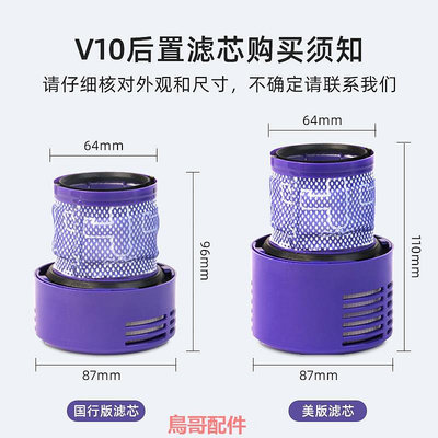 適用于戴森吸塵器過濾芯耗材V6V7V8V10V12V15DC配件濾網HEPA海帕