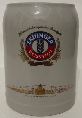 龍廬-自藏二手出清~陶瓷製品-ERDINGER WEISSBRÄU德國艾丁格復古啤酒馬克杯陶瓷啤酒杯0.5L/只有一個啤酒陶瓷杯