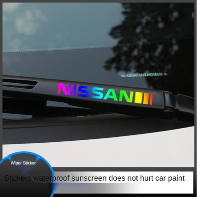 1片雨刷器貼紙 雨刮貼 汽車改裝車貼適用Nissan-概念汽車