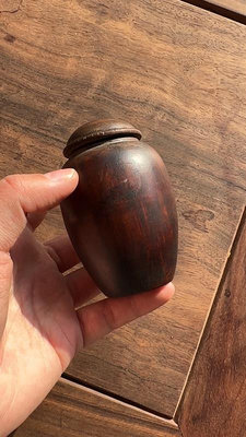 紅木木雕茶葉罐一木挖空中式擺件 529