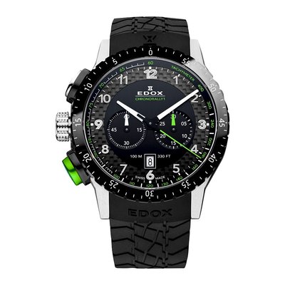 【時光鐘錶公司】EDOX 伊度 E10305.3NV.NV Chrororally 越野左錶冠碳纖維計時腕錶