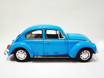 [在台現貨] 第一代 復古 金龜車 福斯 Volkswagen Beetle 1/24 合金 汽車模型 - 藍色賣場