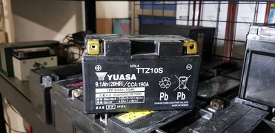 (二手中古電池) YUASA TTZ10S (7A加強) 二手機車電池 10號 噴射125機車專用 數值漂亮，品項優