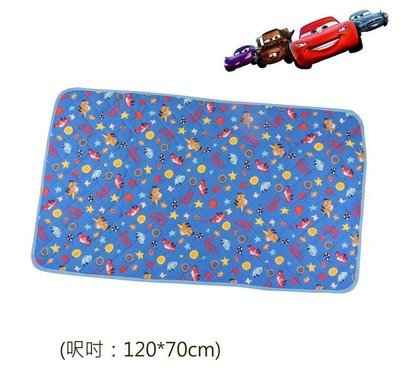 出口日本CARS汽車總動員麥坤公仔風格藍色背面防水加工床墊(70*120cm)也可以當幼稚園午睡墊~