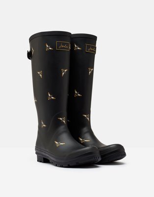 Miolla 英國品牌 Joules 黑底色蜜蜂高筒雨靴/雨鞋