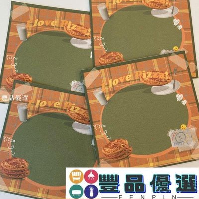 手帳 韓國kitsch格子披薩甜品圖案便簽紙 ins裝飾-豐品優選家居