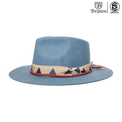BRIXTON 紳士帽 FEDORA VENICE FEDORA BLUE HAZE 羊毛紳士帽⫷ScrewCap⫸