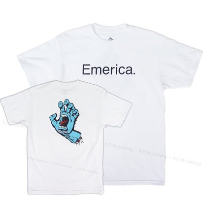 【 K.F.M 】Emerica X Santa Cruz Screaming T-Shirt 滑板老牌 吶喊手 聯名款