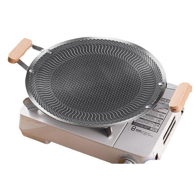 |燒烤盤316不銹鋼烤肉鍋韓式戶外露營不粘鍋鐵板燒卡式爐煎盤家用
