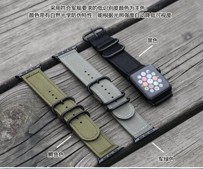 【現貨】ANCASE Apple Watch Series4 Series5 44mm 軍規戰術尼龍錶帶