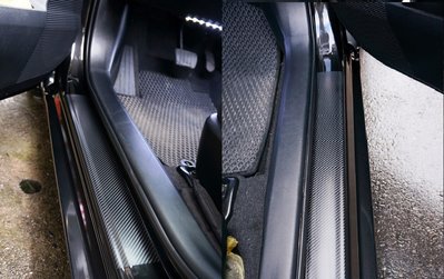 Toyota 2014~ 2016~ 11.5代&amp;11代 Altis  前門 車門檻迎賓踏板保護貼  4D碳纖維