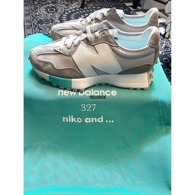 NIKO AND...X  NEW BALANCE 327 灰藍色 免運潮鞋
