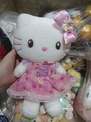日本環球影城kitty 玩偶 環球影城 粉 草莓裙