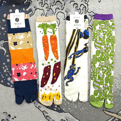 可愛 分趾襪 透氣 襪子 鋪子日本SOUSOU和風日系足袋二指分趾腳趾高長筒女純棉數字（滿599元免運）