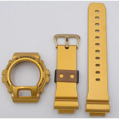 卡西歐男表配件DW-6900GD-9錶殼錶帶G-SHOCK樹脂錶鏈