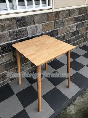 【N D Furniture】台南在地家具-簡約橡膠木實木腳座MDF貼實木皮60cm餐桌/工作桌(兩色可挑)YH