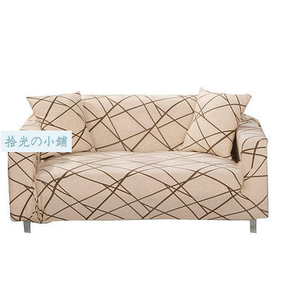 沙發套 萬能全包四季通用簡易折疊沙發床套罩防滑彈力花色無扶手沙發（送抱枕套+壓條）