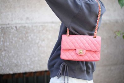 [二手]Chanel CF23 Classic flap bag A01113粉色