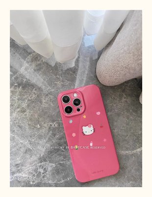 倉庫現貨出貨韓系少女小眾甜美可愛kitty適用于iPhone14ProMax手機殼13pro蘋果12卡通11菲林14plus全包防摔