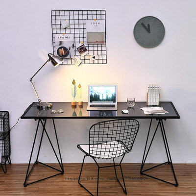 北歐鐵藝 家用電腦桌 書桌 辦公桌 現代簡約 寫字桌 簡易桌子