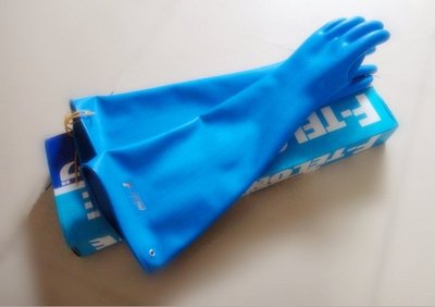【老毛柑仔店】A-20L 合成橡膠手套 Neoprene材質 無內裡 適用於無塵室作業 實驗室 廢液處理