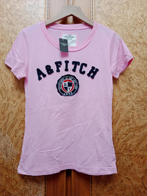 全新【唯美良品】A&F 粉紅色全棉T/上衣~C416-8846  S.